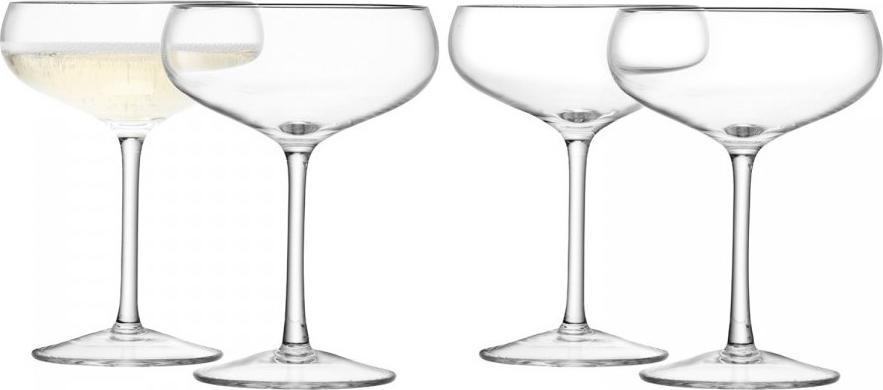 LSA International - Wine Collection, Pack of 4 Champagne Saucer Glasses - LG730-11-991