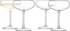 LSA International - Wine Collection Set of 4 Champagne Saucer Glasses - LG730-11-991