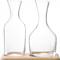 LSA International - Wine Collection Water & Wine Carafe Set & Oak Base - LG1166-00-991