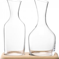 LSA International - Wine Collection Water & Wine Carafe Set & Oak Base - LG1166-00-991