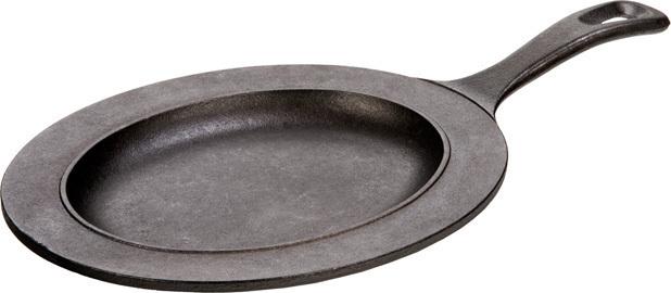 Lodge - 10" x 7" Cast Iron Rimmed Oval Serving Griddle - LOSR3