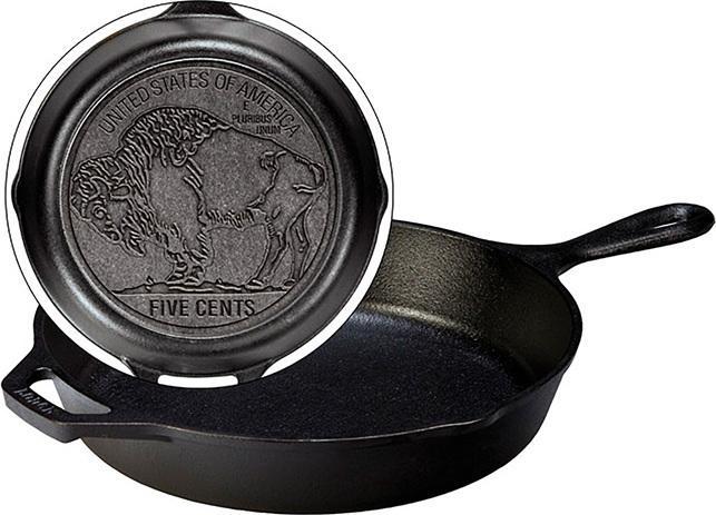 Lodge - 10.25" Cast Iron Buffalo Nickel Skillet - L8SK3BN