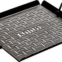 Lodge - 13" x 12" Seasoned Carbon Steel Grilling Pan - CRSGP12