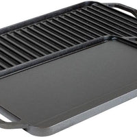 Lodge - 19.5" x 10" Chef Collection Cast Iron Reversible Grill/Griddle - LCDRGINT