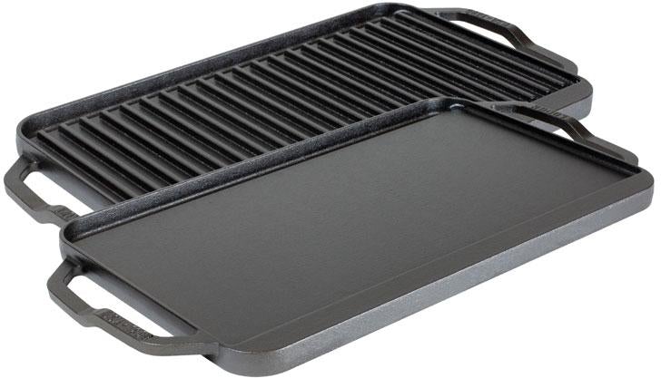 Lodge - 19.5" x 10" Chef Collection Cast Iron Reversible Grill/Griddle - LCDRGINT