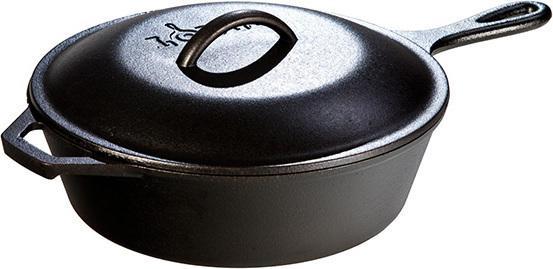 Lodge - 3 L Cast Iron Covered Deep Skillet - L8CF3
