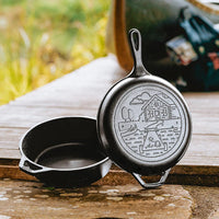 Lodge - 3.2 QT Wanderlust Cast Iron Cabin Combo Cooker - LCCWND