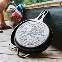 Lodge - 3.2 QT Wanderlust Cast Iron Cabin Combo Cooker - LCCWND