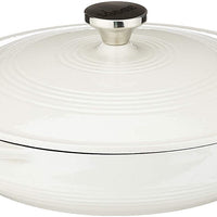 Lodge - 3.4 L Enameled Cast Iron Covered Casserole Oyster - EC3CC13