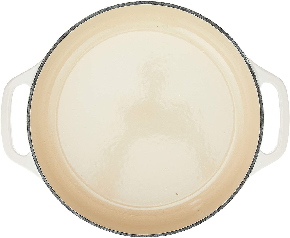 Lodge - 3.4 L Enameled Cast Iron Covered Casserole Oyster - EC3CC13