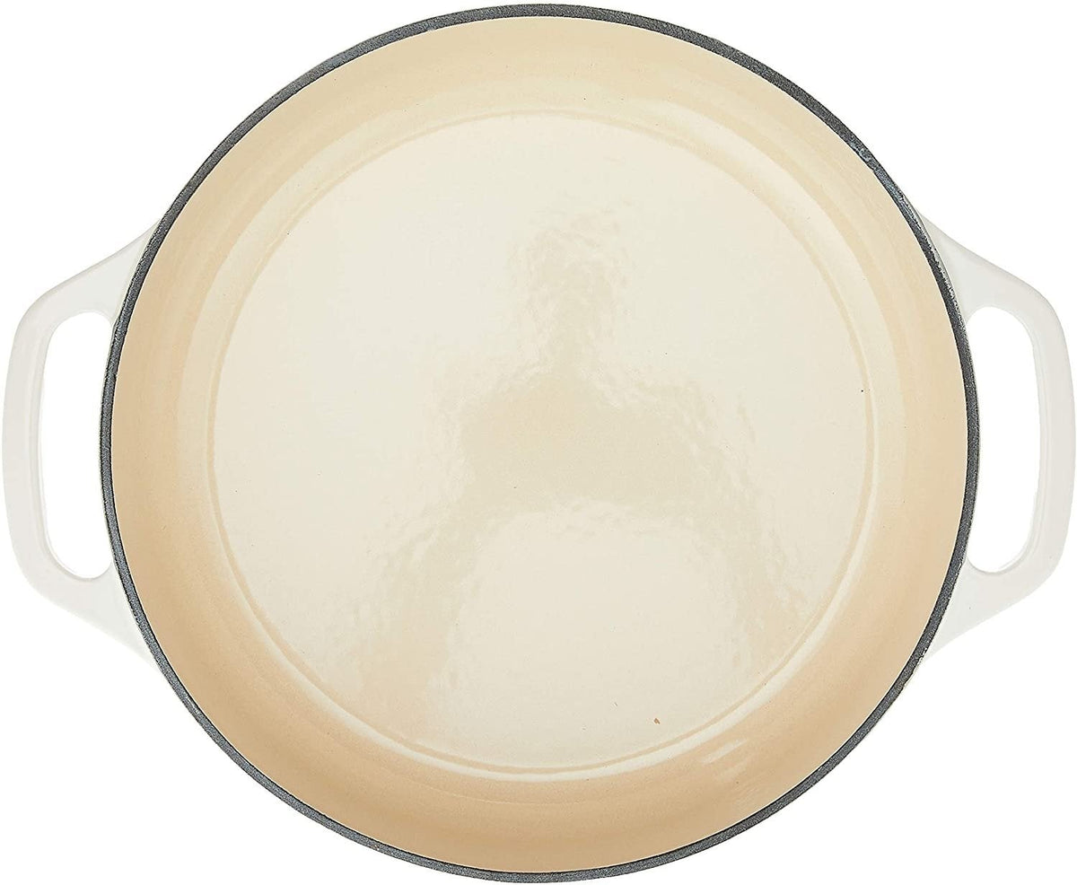 Lodge - 3.4 L Enameled Cast Iron Covered Casserole Oyster - EC3CC13