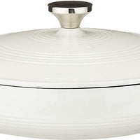 Lodge - 3.4 L Enameled Cast Iron Covered Casserole Oyster - EC3CC13