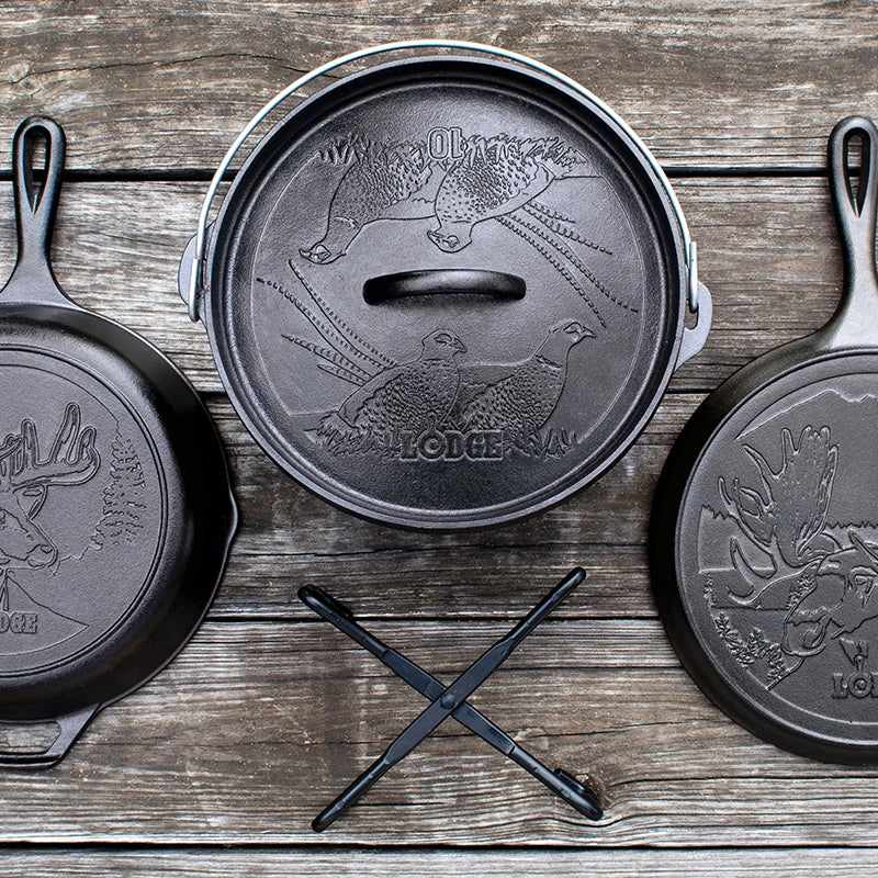 Lodge - 5 PC Wildlife Series Cast Iron Cookware Set - L5WLSETA