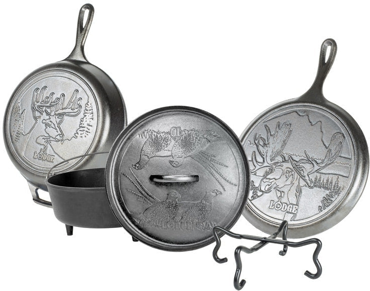 Lodge - 5 PC Wildlife Series Cast Iron Cookware Set - L5WLSETA