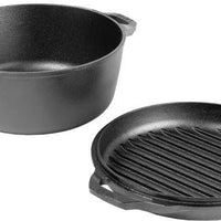 Lodge - 5.6 L Chef Collection Cast Iron Double Dutch Oven - LC6DDINT