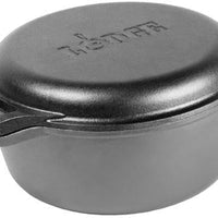 Lodge - 5.6 L Chef Collection Cast Iron Double Dutch Oven - LC6DDINT