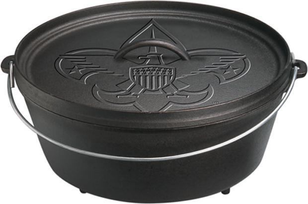 Lodge - 5.7 L Cast Iron Boy Scout Camp Dutch Oven - L12CO3BS