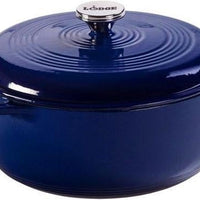 Lodge - 5.7 L Enameled Cast Iron Dutch Oven Indigo - EC6D32