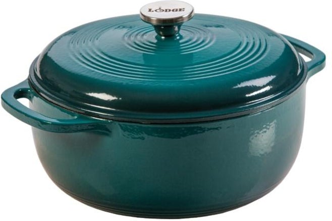 Lodge - 5.7 L Enameled Cast Iron Dutch Oven Lagoon - EC6D38