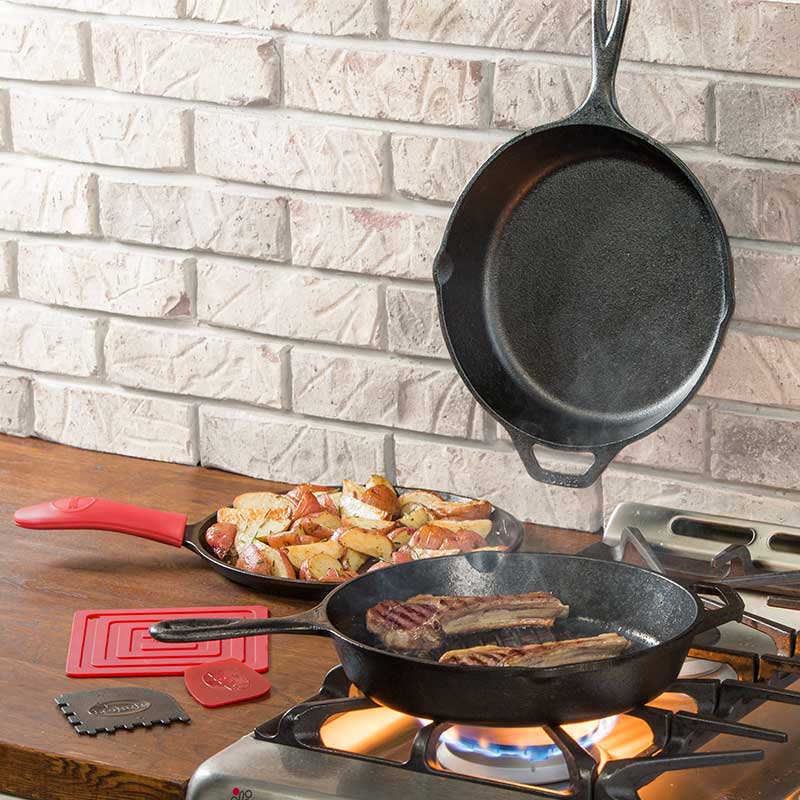 Lodge - 6 PC Essential Cast Iron Grill Pan Set - L6SPA41