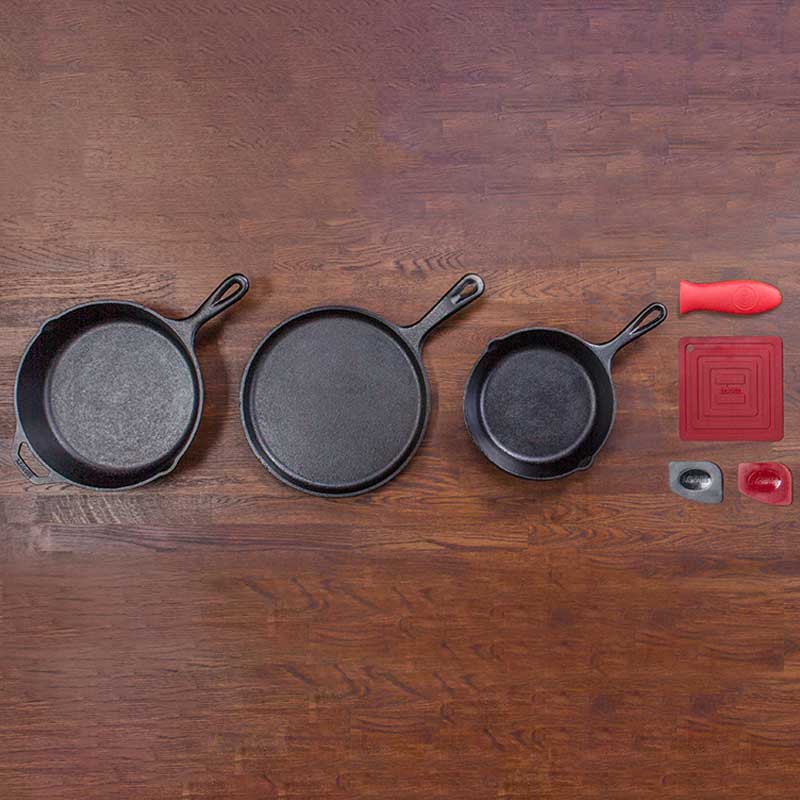 Lodge - 6 PC Essential Cast Iron Skillet Set - L6SPB41
