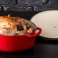 Lodge - 6.6 L Oval Enameled Cast Iron Dutch Oven Red - EC7OD43