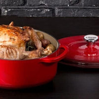 Lodge - 6.6 L Oval Enameled Cast Iron Dutch Oven Red - EC7OD43