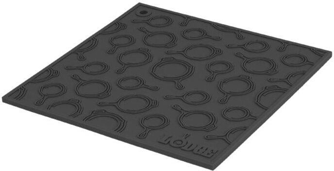 Lodge - 7" Square Silicone Trivet With Skillet Pattern Black - AS7SKT11
