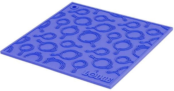 Lodge - 7" Square Silicone Trivet With Skillet Pattern Blue - AS7SKT31
