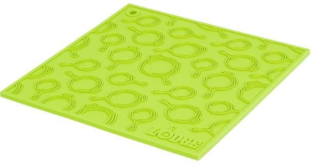 Lodge - 7" Square Silicone Trivet With Skillet Pattern Green - AS7SKT51