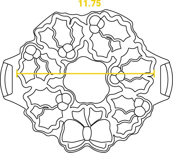 Lodge - Cast Iron Holiday Wreath Pan - BWHW