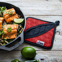 Lodge - Silicone & Fabric Potholder/Trivet Red - AS7SKT61