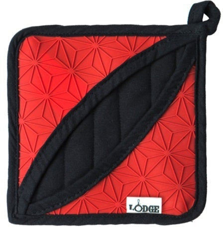 Lodge - Silicone & Fabric Potholder/Trivet Red - AS7SKT61