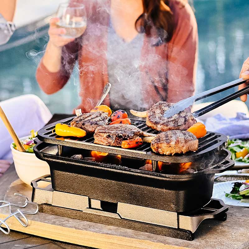 Lodge - Sportsman's Pro Cast Iron Grill - LSPROGINT