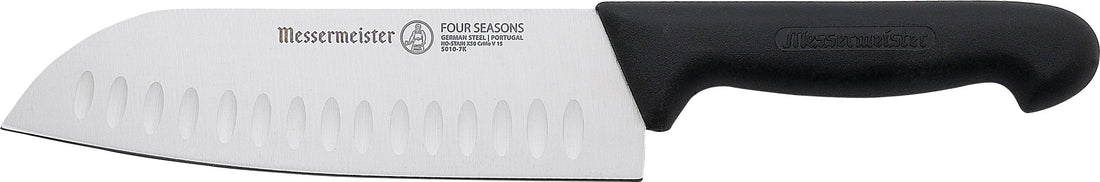 Messermeister - Black Four Seasons 7" Kullenschliff Santoku Knife - 5010-7K