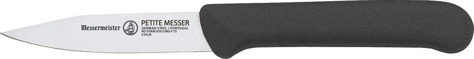 Messermeister - Black Petite Messer 3" Clip Point Parer with Matching Sheath - 104/B