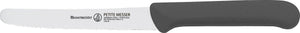 Messermeister - Black Petite Messer 4.5" Serrated Tomato Knife with Matching Sheath - 106/B