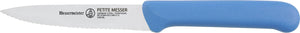 Messermeister - Blue Petite Messer 4" Serrated Spear Point Parer with Matching Sheath - 109/BL