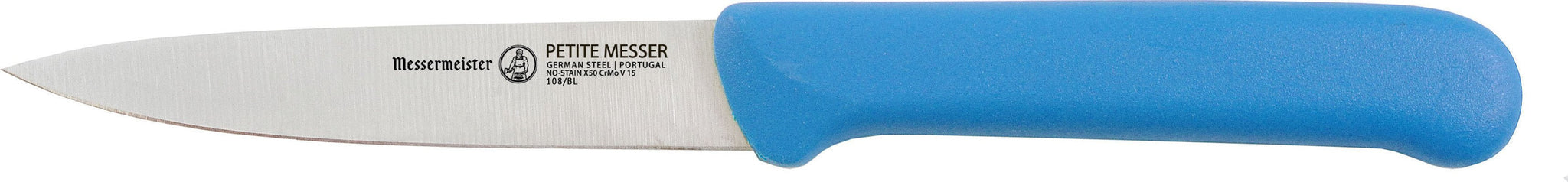 Messermeister - Blue Petite Messer 4" Spear Point Parer with Matching Sheath - 108/BL