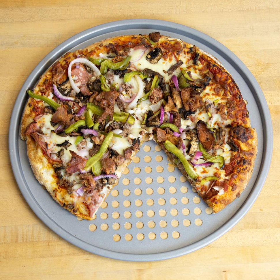 Meyer - 14" BakeMaster Nonstick Perforated Pizza Pan - 48329