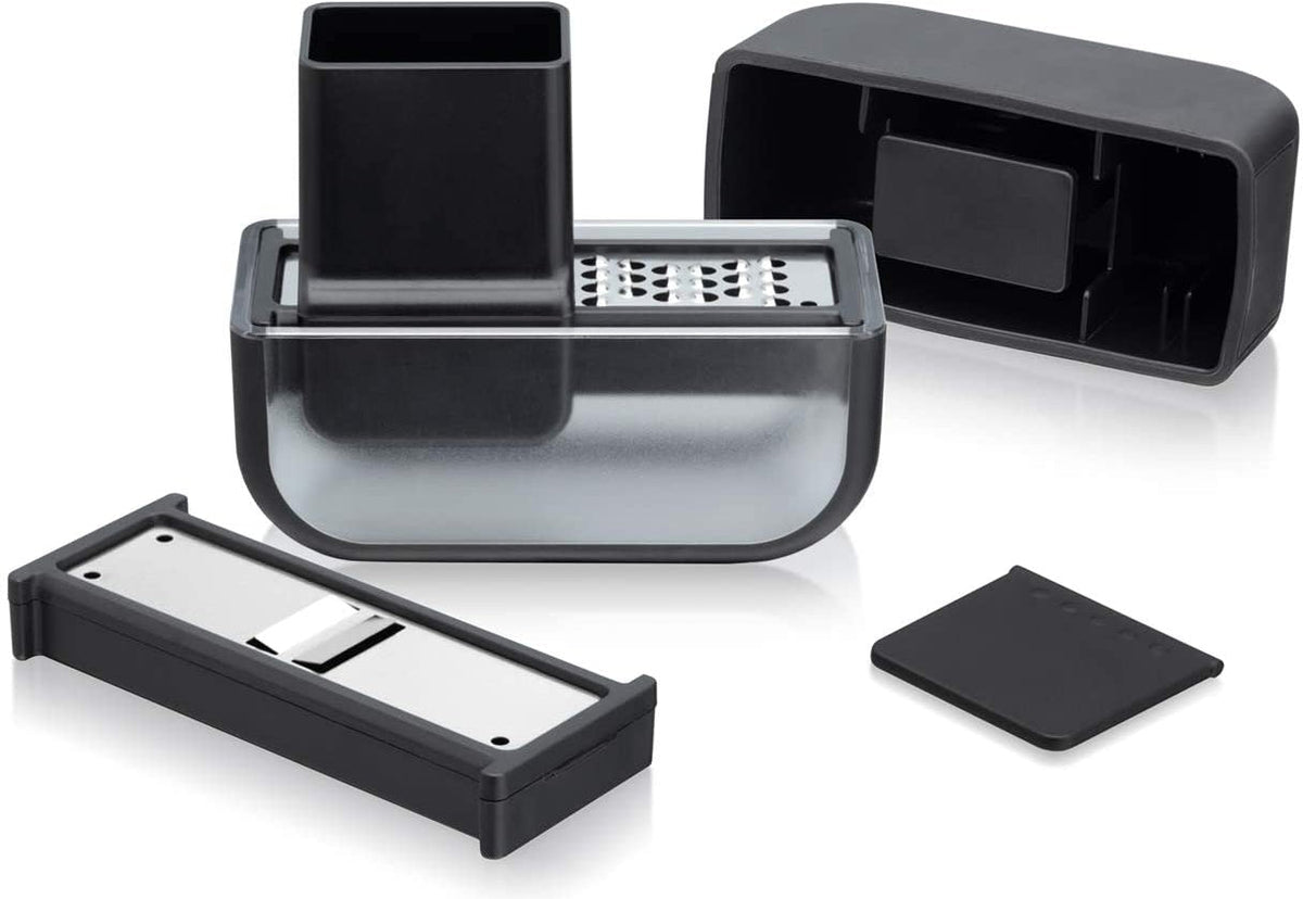 Microplane - Garlic Slicer Mincer Set Black - 48048