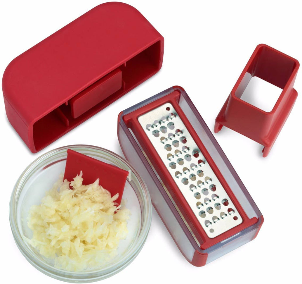 Microplane - Garlic Slicer Mincer Set Red - 48148