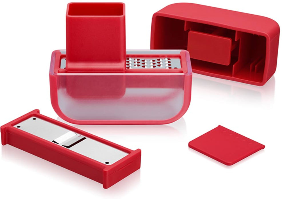 Microplane - Garlic Slicer Mincer Set Red - 48148