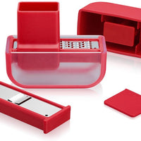 Microplane - Garlic Slicer Mincer Set Red - 48148