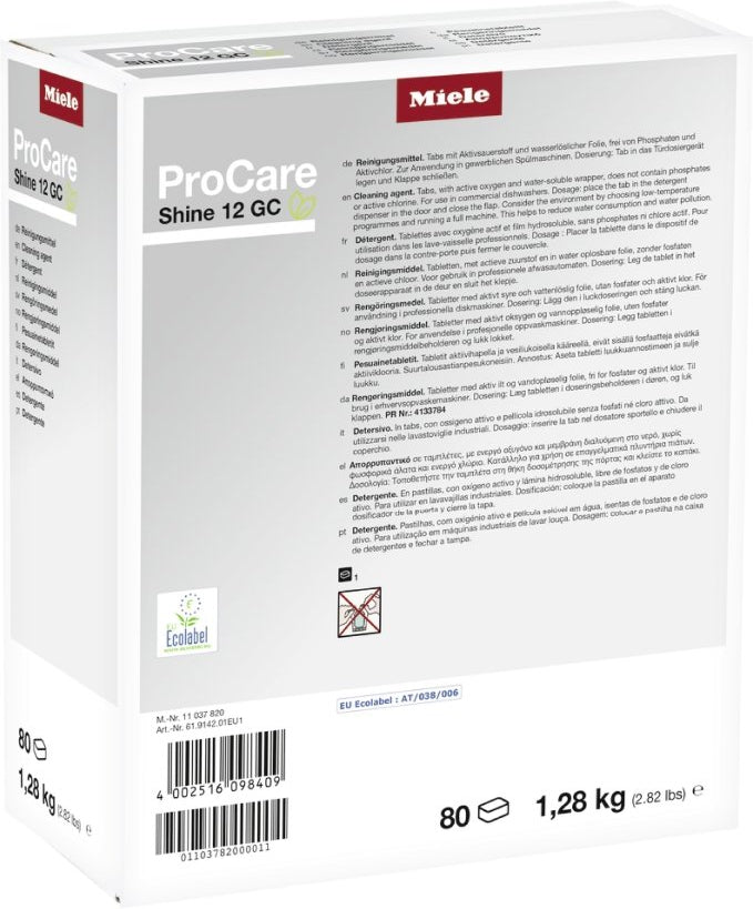 Miele - ProCare Shine 80 Dish Tablets - 12 GC-80