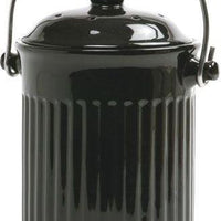 Norpro - 1 Gallon Ceramic Compost Crock Black - 93EB
