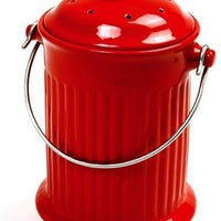 Norpro - 1 Gallon Ceramic Compost Crock Red - 93R