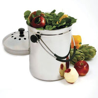 Norpro - 1 Gallon Grip-Ez Stainless Steel Compost Keeper - 95