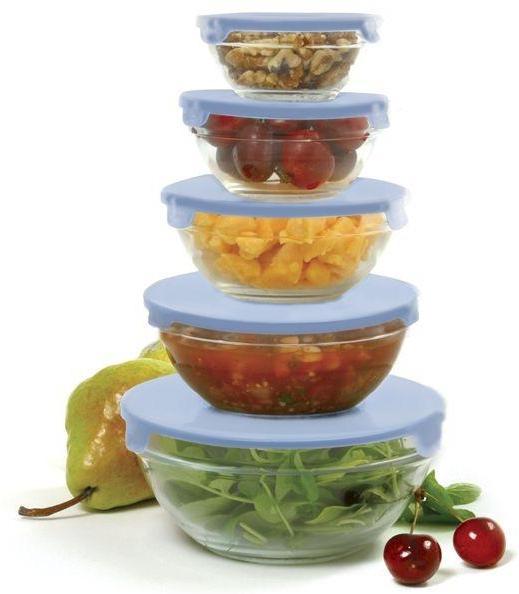 Norpro - 10 Piece Glass Bowl Set with Lids - 1018