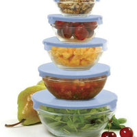 Norpro - 10 Piece Glass Bowl Set with Lids - 1018